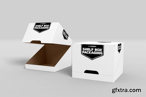 Retail Shelf Box No02 Packaging Mockup