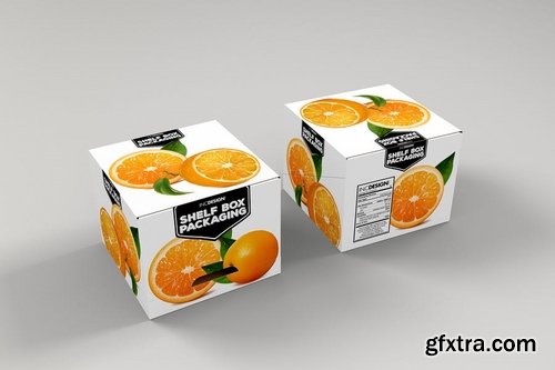 Retail Shelf Box No02 Packaging Mockup