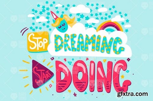 Inspire Quote - Stop Dreaming Start Doing