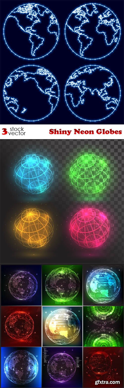 Vectors - Shiny Neon Globes