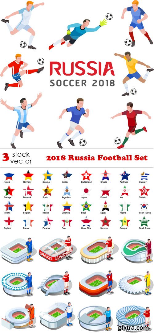 Vectors - 2018 Russia Football Set