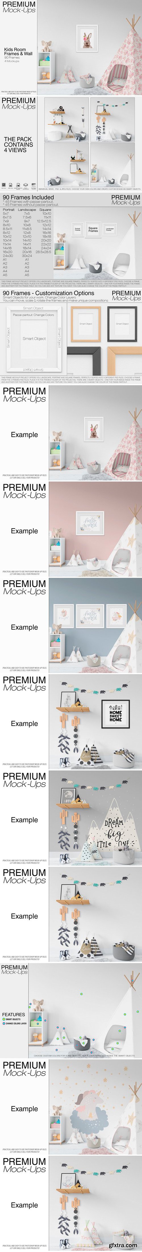 CM - Kids Wigwam, Pouf, Wall &amp; Frames Set 2506579