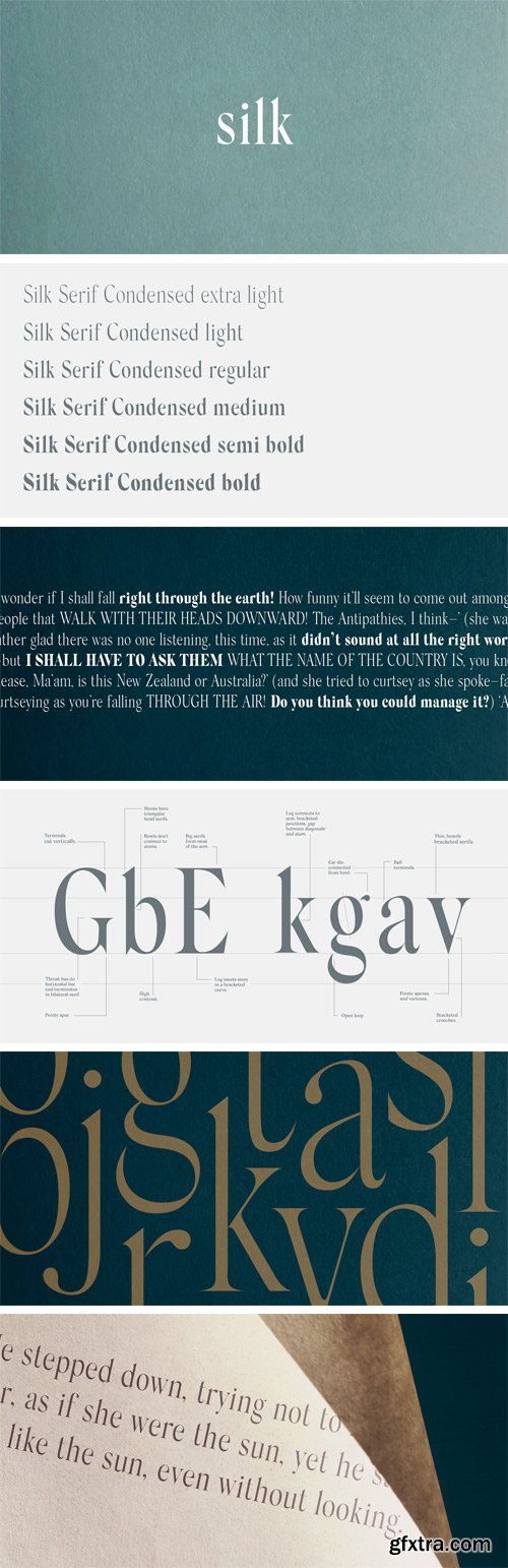 Silk Serif Condensed Font Family