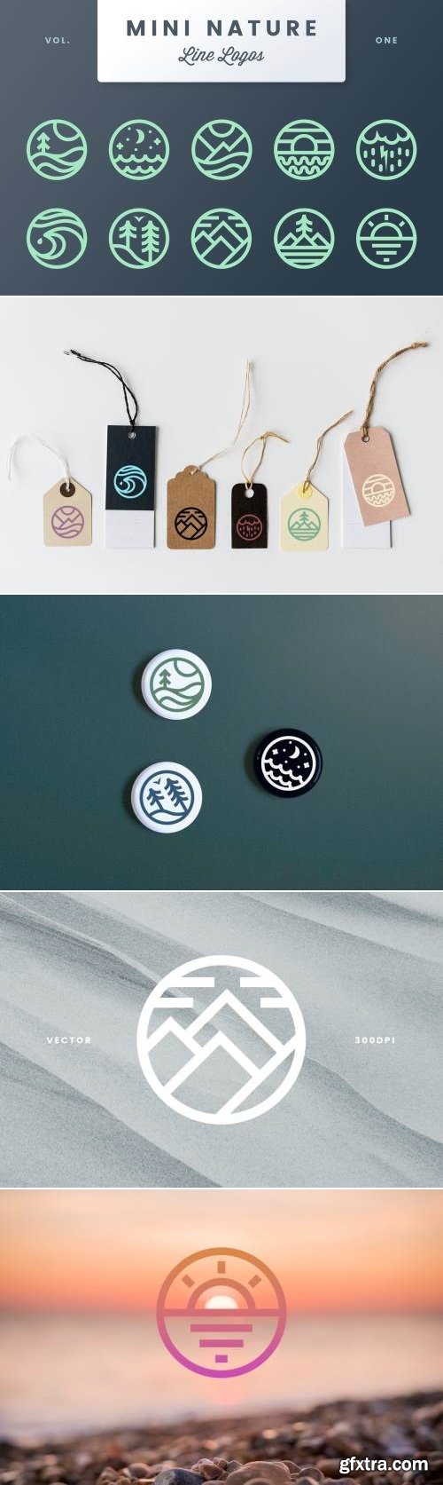 Mini Nature Line Logos - Volume 1