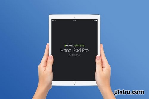 iPad Pro on Hand Photoshop Mockup Template