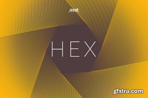 Hex  Geometric Spiral Backgrounds Vol 03