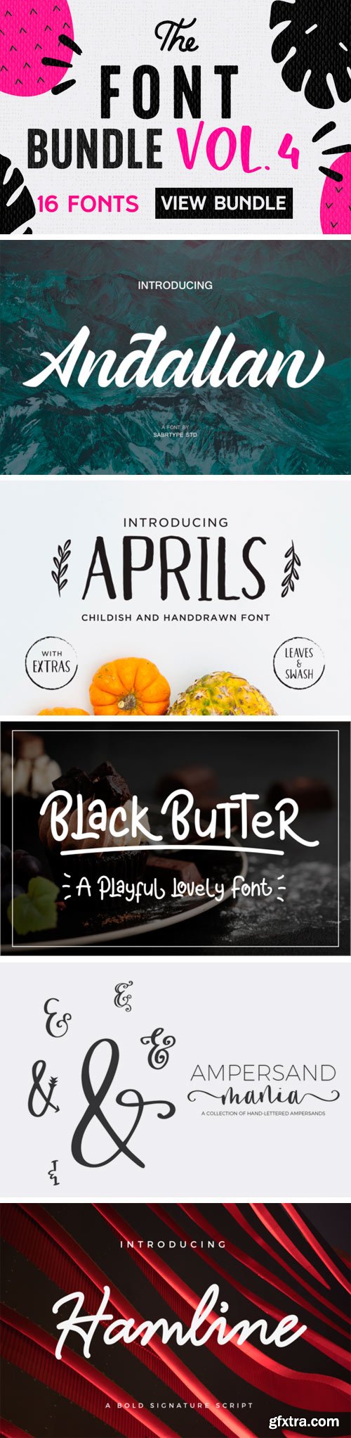 Creativefabrica - 16 Premium Fonts Bundle Vol. 4