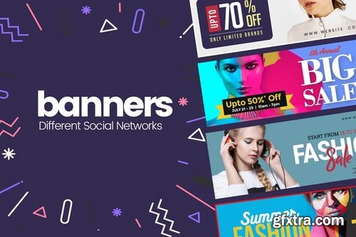 Social Media Banner For Promotional PSD Templates