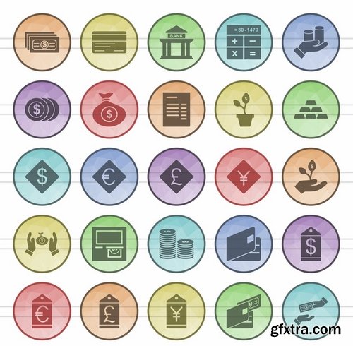 Currency_Wild West_Islamic_Startup_Hand Filled Low Poly Icons