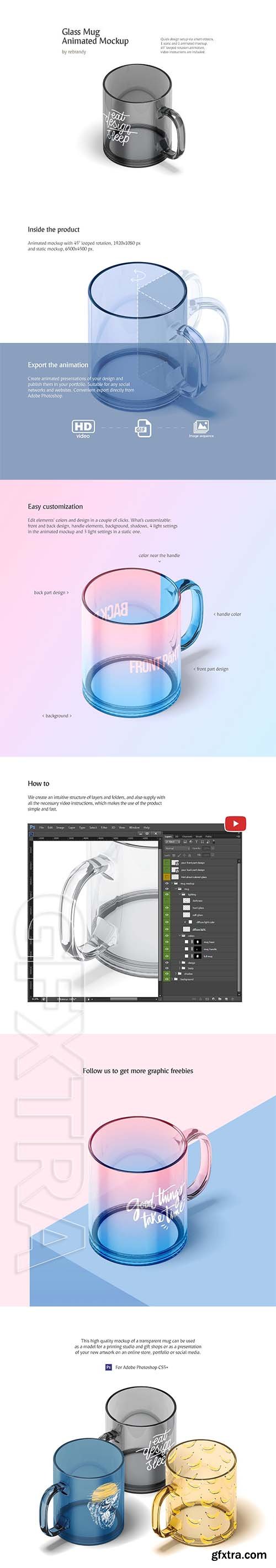 CM - New Glass Mug Animated Mockup 2521433