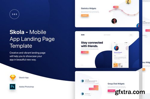 Skola - Mobile App Landing Page Template