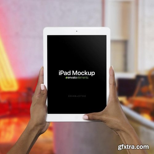 iPad on Hand Photoshop Mockup - v2