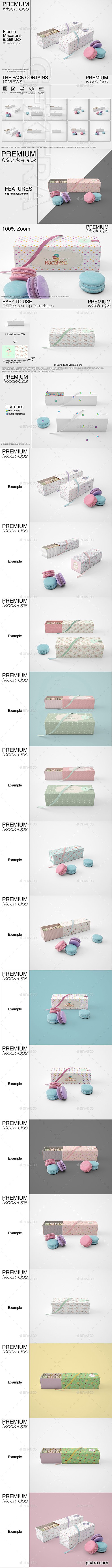 GR - French Macarons & Gift Box Mockup Pack 22050683