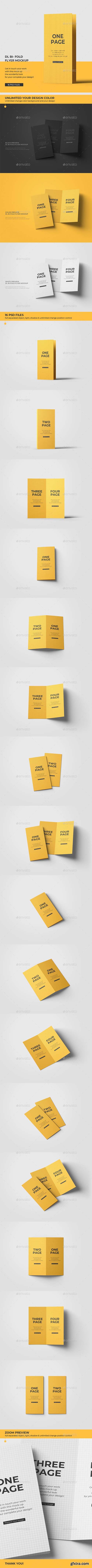 DL Bi-Fold Brochure Mockup 22076934