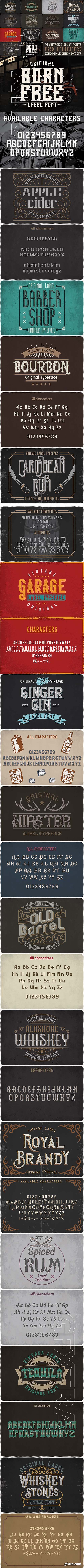 CM - Vintage Fonts Bundle 2660448