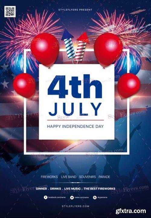 Fourth Of July V21 2018 PSD Flyer Template