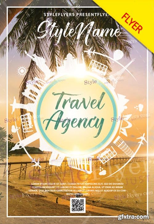 Travel Agency V9 2018 Flyer PSD