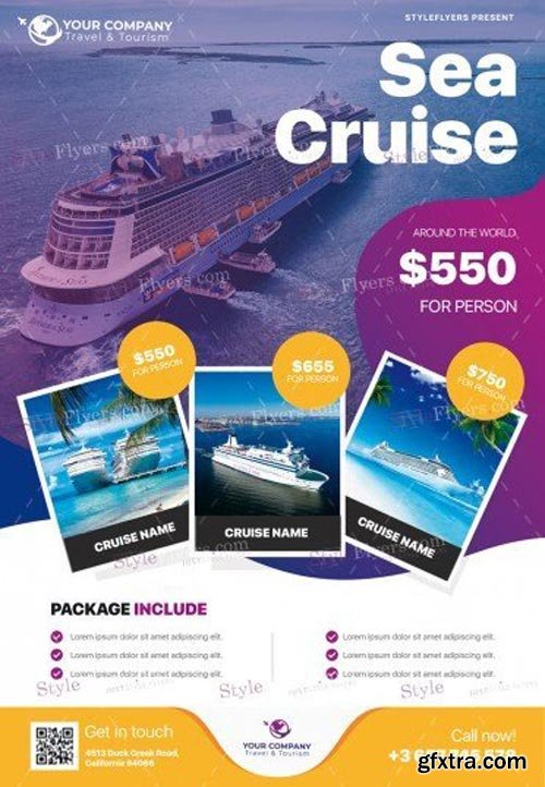 Sea Cruise V4 2018 PSD Flyer Template