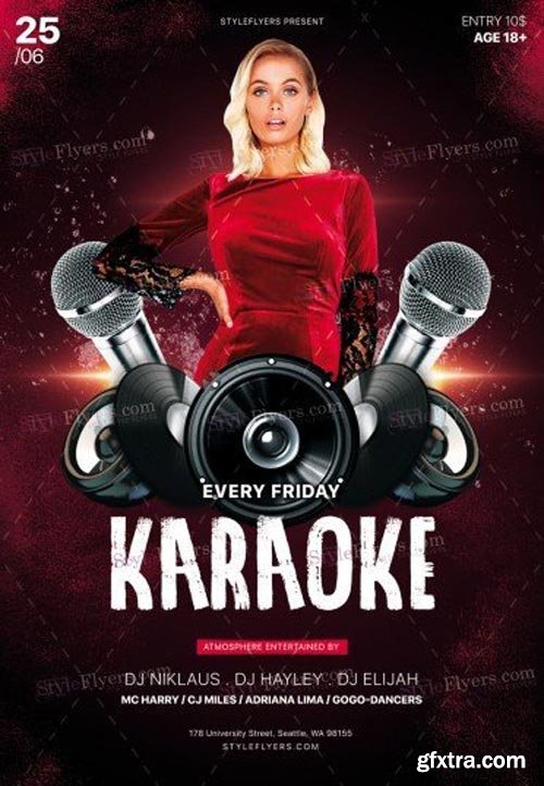 Karaoke V11 2018PSD Flyer Template