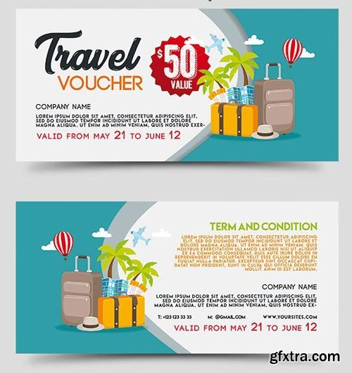 Travel V8 2018 Voucher Template