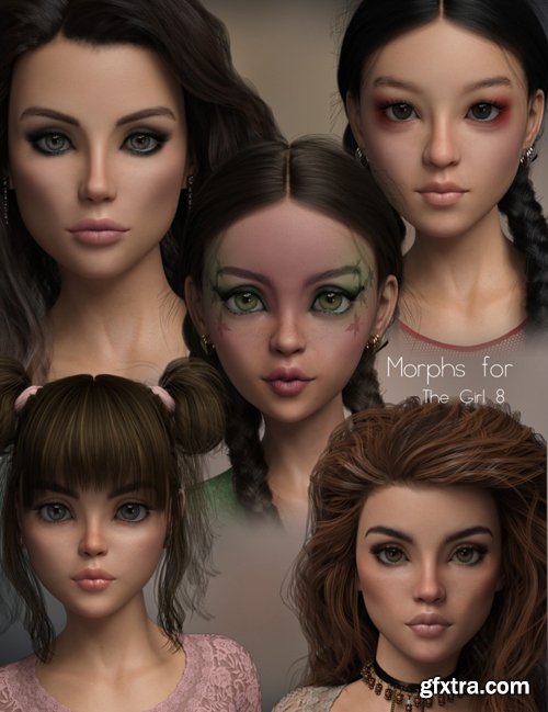 P3D The Girl 8 Morph Pack