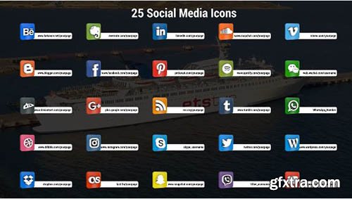 3D Social Media Icons - Premiere Pro Templates 90138