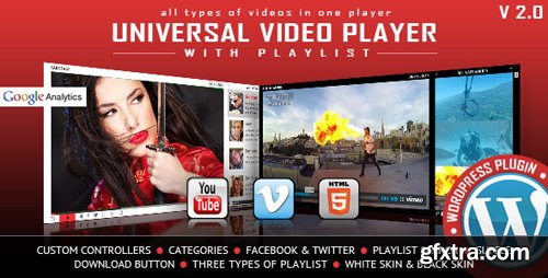 CodeCanyon - Universal Video Player v2.9 - WordPress Plugin - 9683312