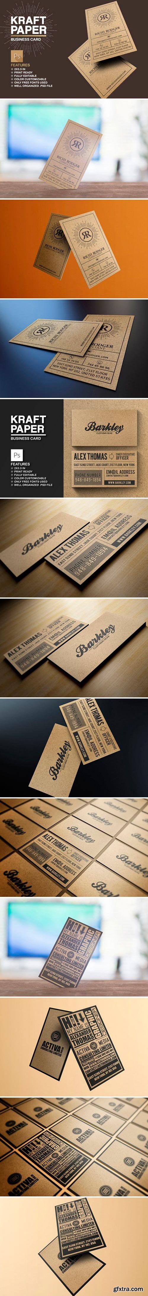 Kraft Paper Business Card Bundle