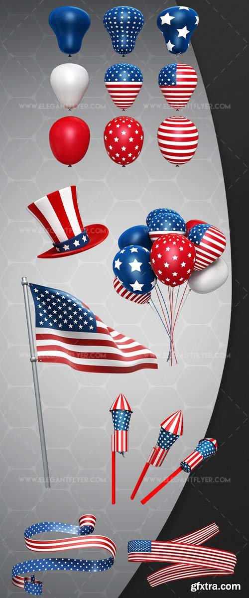 4th July Set V1 2018 3d Render Templates