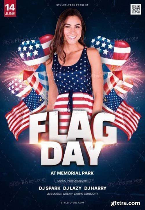 Flag Day V5 2018 PSD Flyer Template