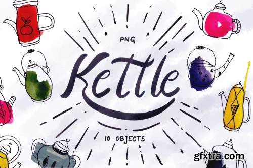 Kettle - 10 Hand-Painted Objects