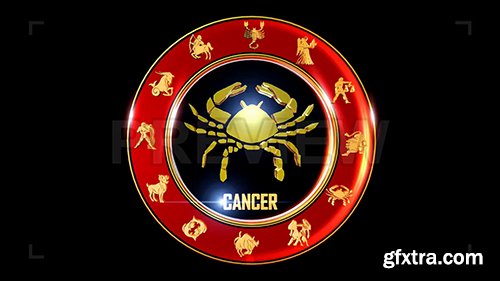 Rotating Cancer Indian Zodiac Symbol 87091