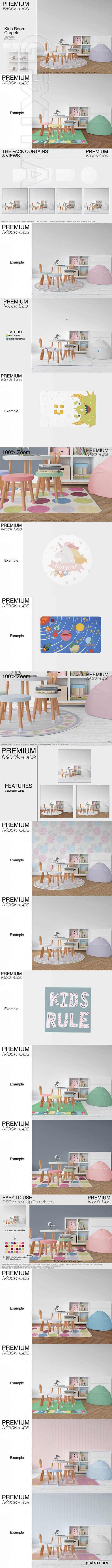 GR - Kids Room Rugs Mockups- 4 Shapes Pack