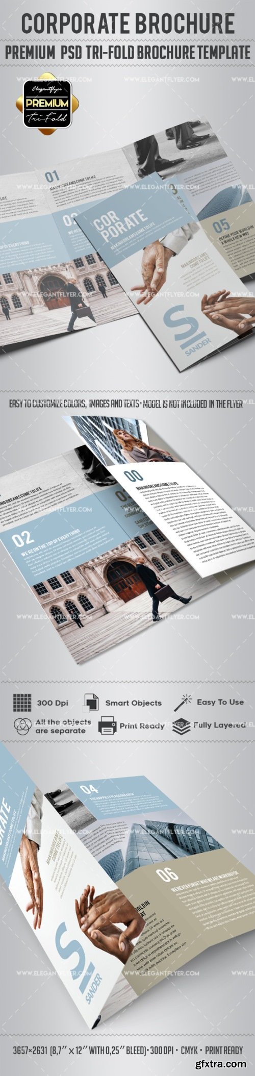 Corporate – Tri-Fold Brochure PSD Template