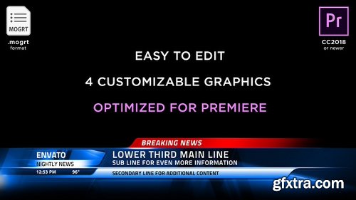 Videohive Broadcast News Lower Thirds | MOGRT for Premiere Pro 21879682