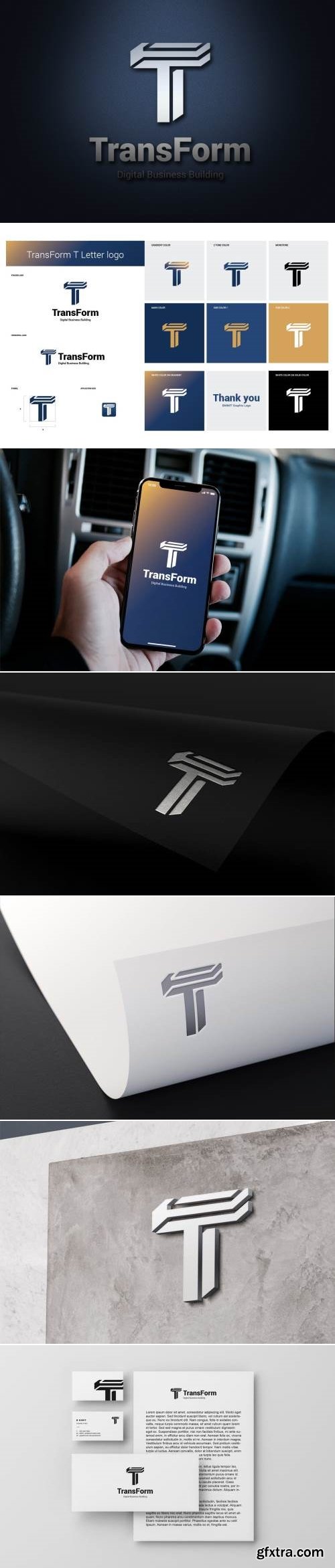 Transform T Letter logo