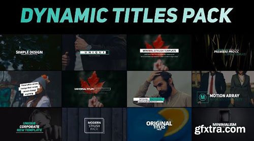 Dynamic Titles Pack - Premiere Pro Templates 90827