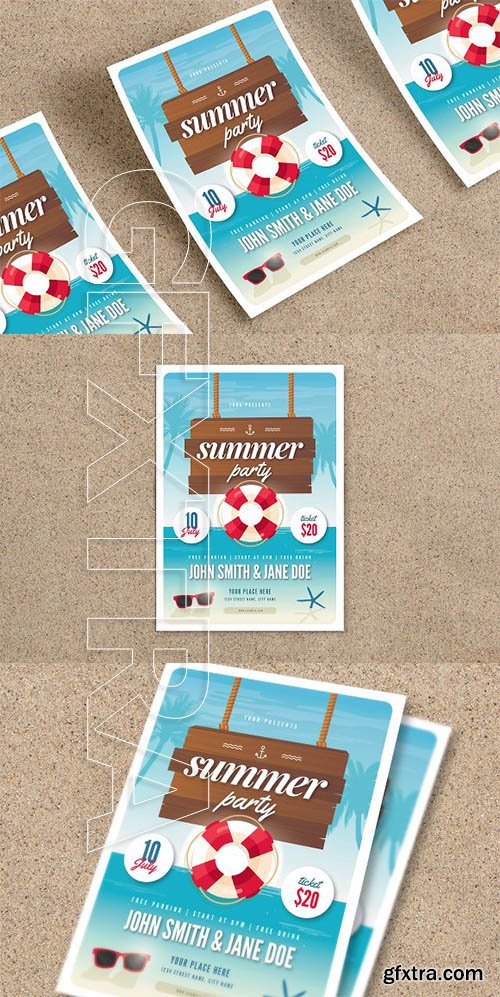 CreativeMarket - Summer Party Flyer 2606853