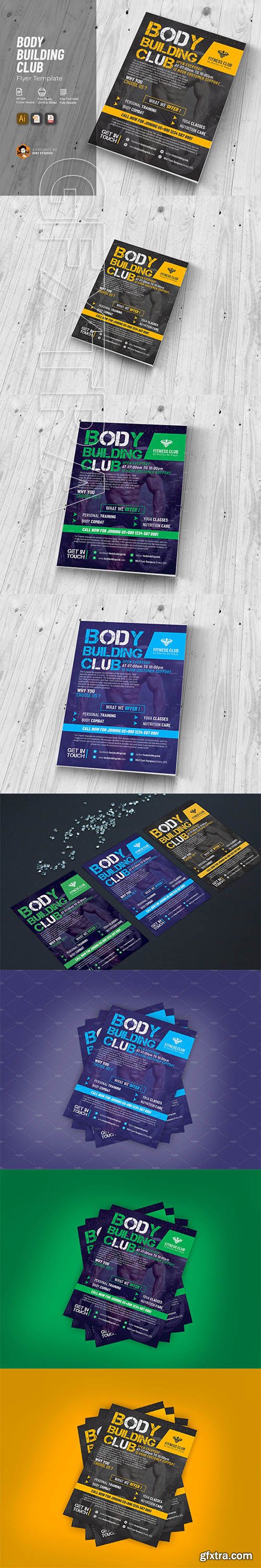 CreativeMarket - Body Building Club Flyer 2636793