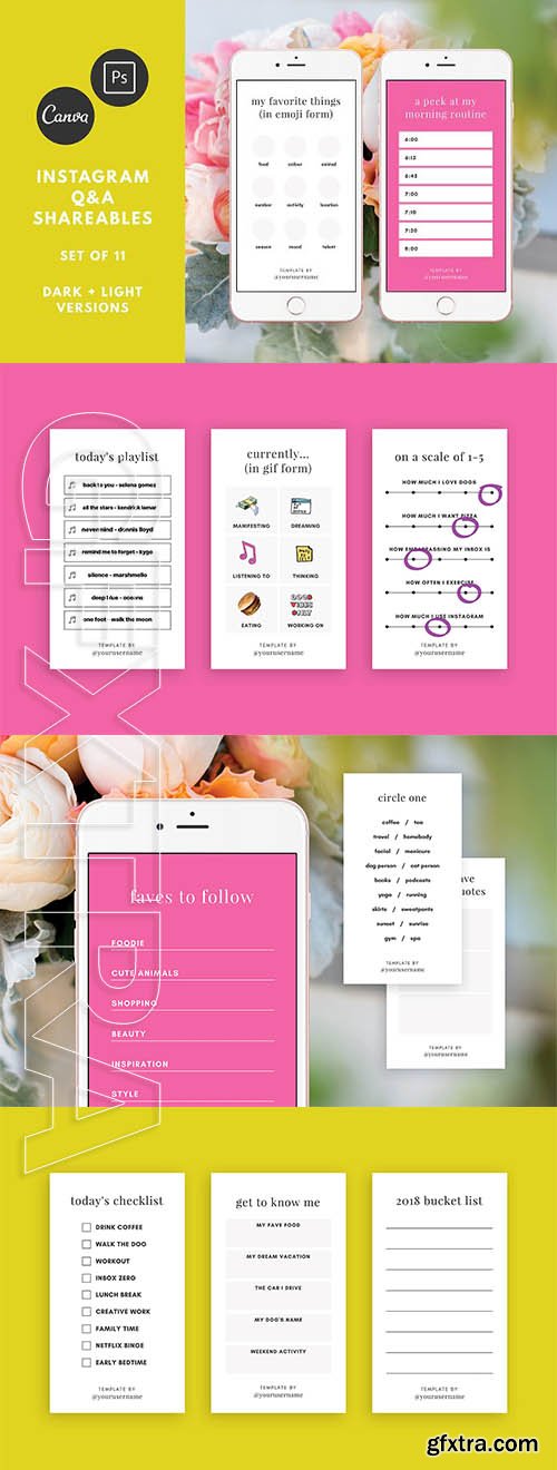 CreativeMarket - Instagram Q&A Shareable Templates 2633278