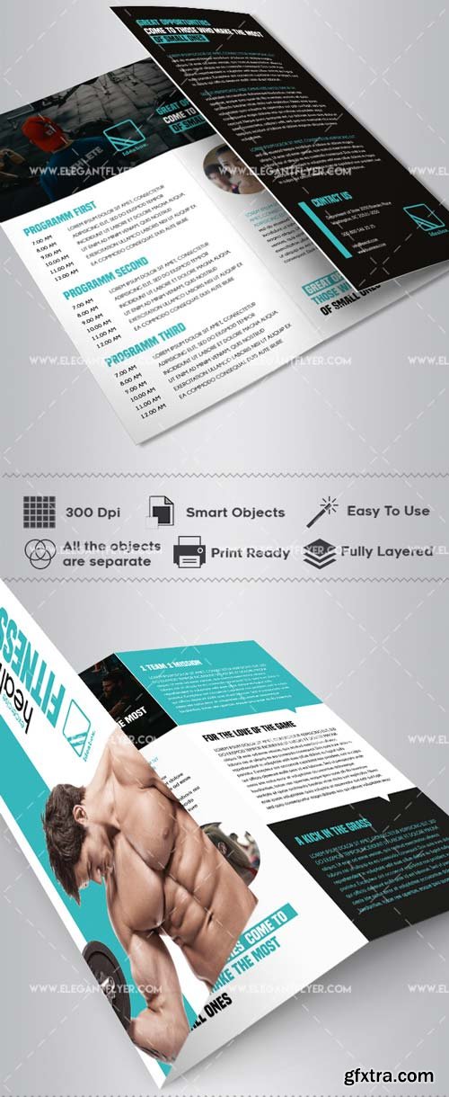 Sport V5 2018 Tri-Fold Brochure PSD Template