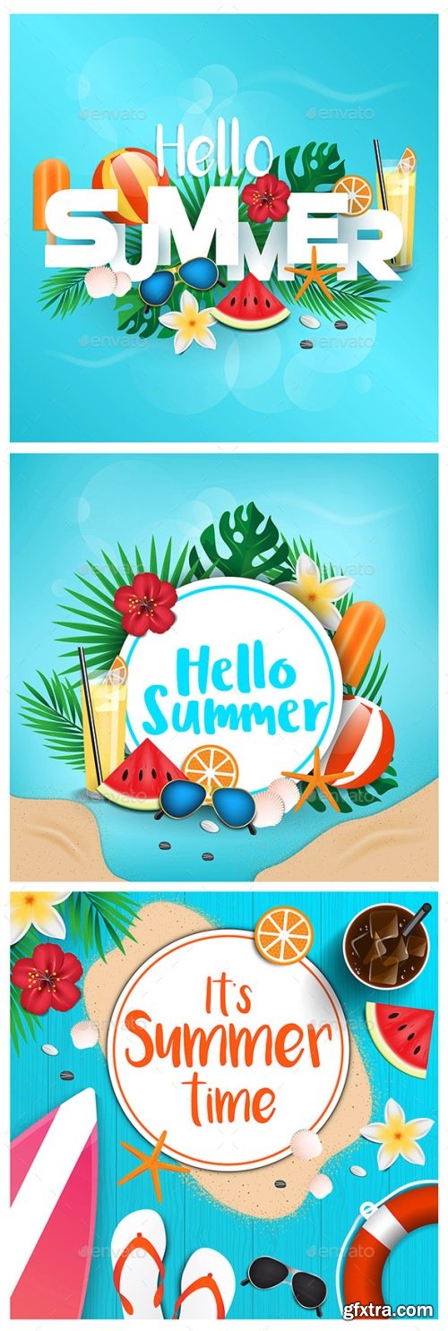 Graphicriver - Hello Summer Typographic 22121111