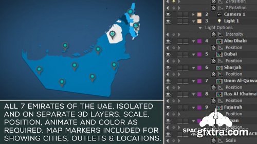 Videohive United Arab Emirates Map Kit 18300170