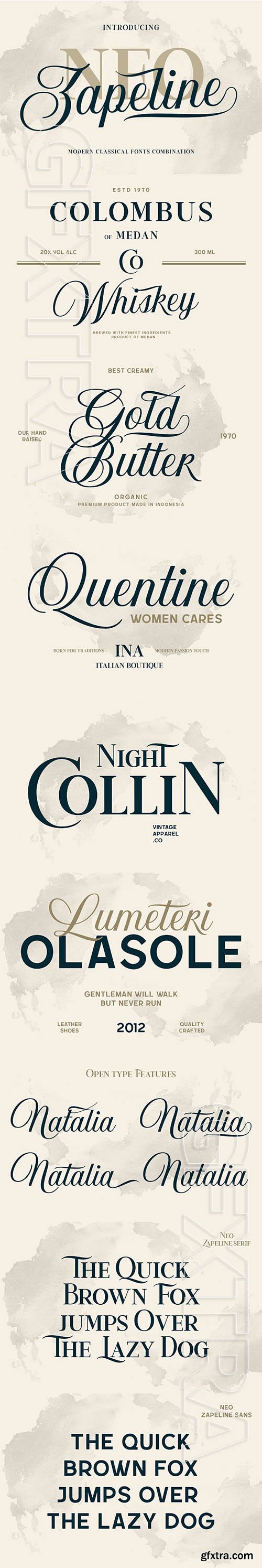 CreativeMarket - Neo Zapeline 3 fonts Combination 2660743