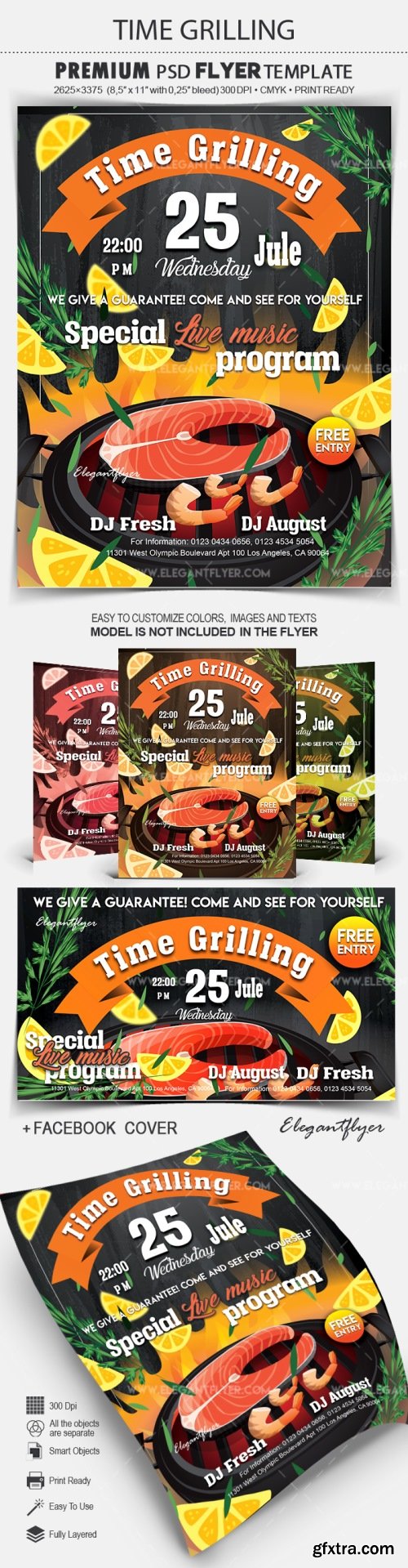 Time Grilling – Flyer PSD Template