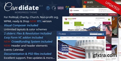 ThemeForest - Candidate v5.0 - Political/Nonprofit/Church WordPress Theme - 10051778 - NULLED