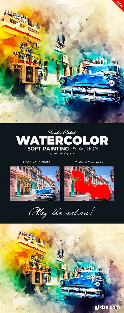 Graphicriver - Watercolor Soft Painting Photoshop Action 22082612