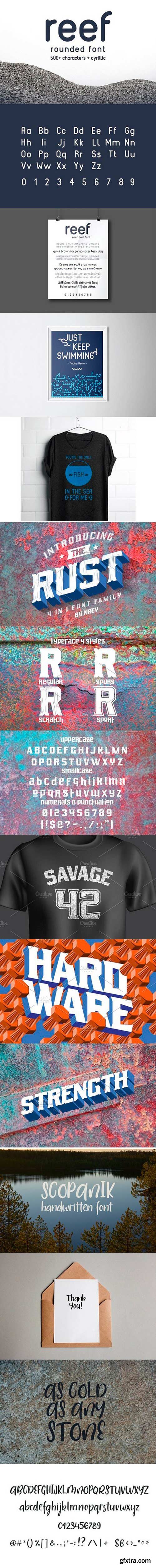 Rust, Scopanik, REEF Fonts