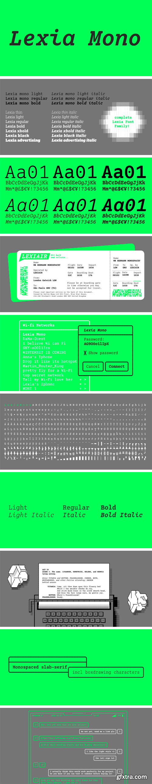 Lexia Mono Font Family