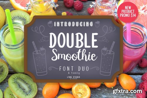 Double Smoothie Font Family - 5 Fonts